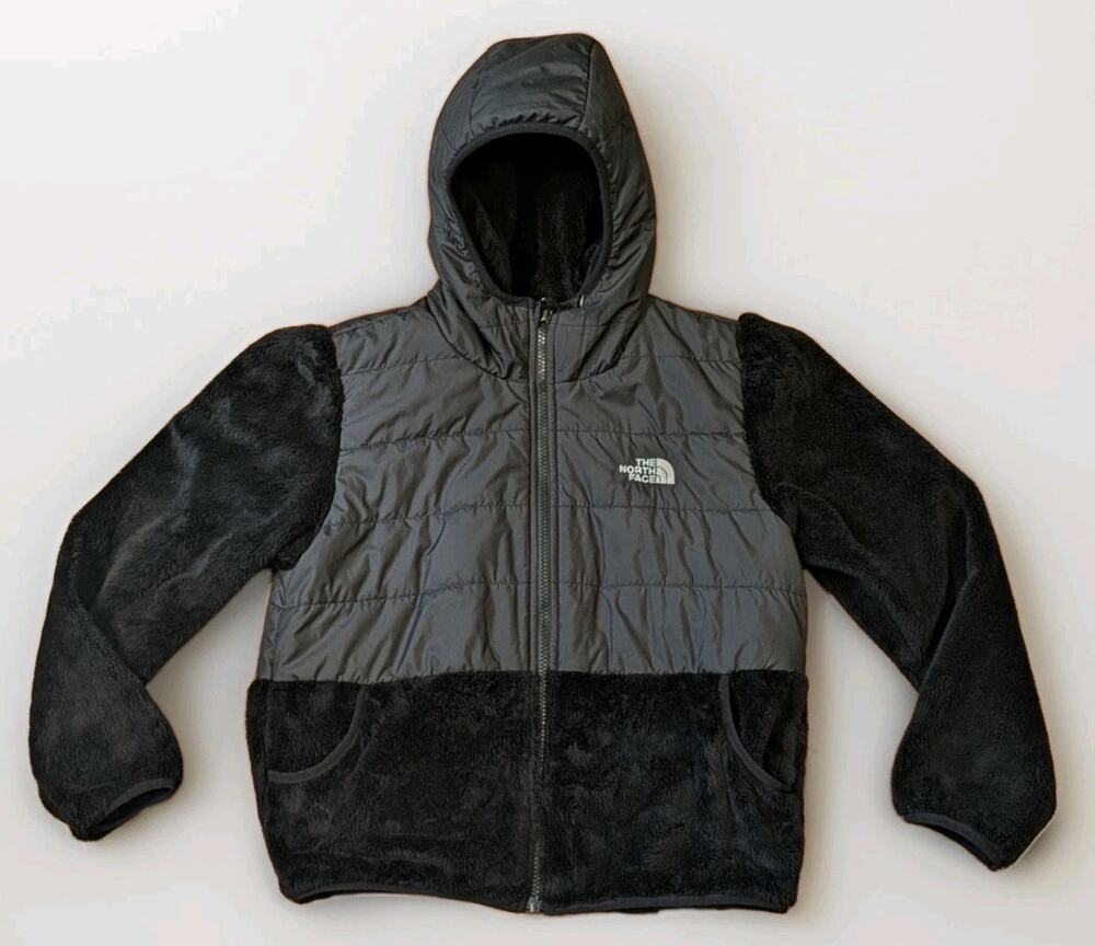 The North Face Girls L 14/16 Black Fleece Hooded Full Zip Hybrid Jacket